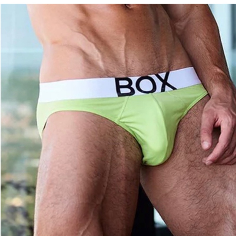 Box Menswear Green Briefs New in Original discreet packaging